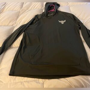 Project Rock Under Armour Heat Gear Hoodie Dark Geeen
